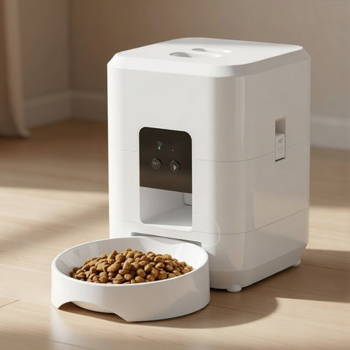 (distributeur automatique de croquettes connecté).